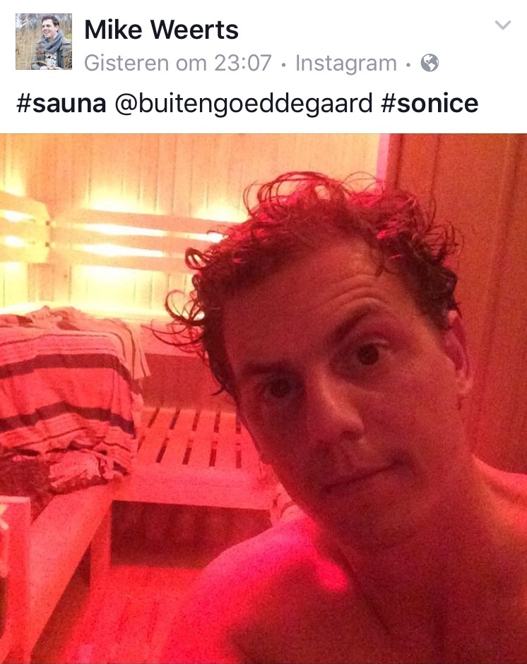 tweet mike weerts over de sauna weide wereld wellness bij buitengoed de gaard pipowagendeluxe mei 2016